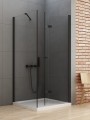 New Trendy New Soleo Black Kabina prostokątna 90x80x195 wersja prawa, czarne profile, D-0239A/D-0114B