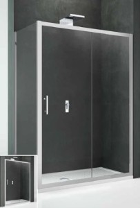 Novellini Kali 2P drzwi prysznicowe przesuwne 160 cm, KALI2P154-1B