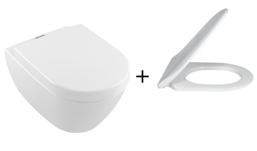 Zestaw Villeroy&Boch SUBWAY 2.0 DirectFlush ViFresh miska + deska SlimSeat 5614A101+9M78S101