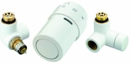 Zestaw termostatyczny Danfoss Xtra Collection zawory i głowica termostatyczna figura lewa, biały 013G4007