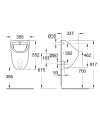 Grohe Bau Ceramic pisuar, ceramiczny, biały 39438000