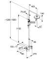 Kludi LOGO Dual Shower zestaw prysznicowy z deszczownicą Ø200mm, z baterią wannowo-natryskowa, kolor chrom 6808305-00