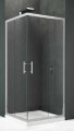 Novellini Kali A Kabina narożna prostokątna 76x116x195 cm, szkło przeźroczyste, profil srebrny (KALIA76L-1B + KALIA116L-1B)