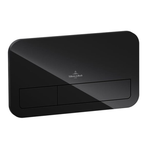 Przycisk szklany Villeroy&Boch Viconnect kolor czarny połysk (Glass Glossy Black) 922400RB
