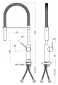 Bateria zlewozmywakowa Paffoni LIGHT stojąca, kolor chrom, LIG179CR