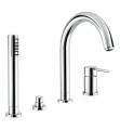 Emmevi Piper bateria wannowa 4 otworowa chrom 45120CR