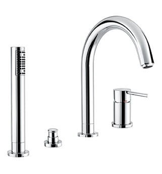 Emmevi Piper bateria wannowa 4 otworowa chrom 45120CR