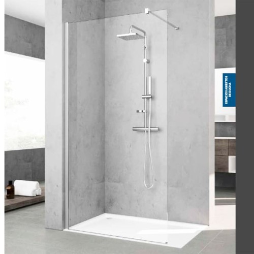 Ścianka prysznicowa Walk-In Novellini Kali KALIH120-1B wymiary 120x195 cm, profil srebrny szkło przejrzyste