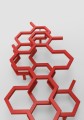 Grzejnik dekoracyjny "Pajęczyna" Terma HEX 821x486mm, WGH2X082048