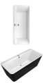 Wanna wolnostojąca Villeroy&Boch Squaro Edge 12 UBQ180SQE7PDV01 wymiary 1800x800mm, kolor biały (Weiss Alpin)