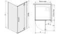 Kabina prysznicowa Sanplast Space Line 600-100-1030-42-401 kabina kwadratowa 80x80 cm, profile chrom/srebrny połysk, szkło przejrzyste (W0), wersja prawa