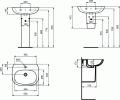 Ideal Standard Tesi umywalka 55 cm, wisząca T351501