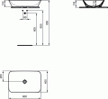 Ideal Standard Connect Air umywalka nablatowa, 60 cm, prostokątna E034801 (id: 17573)