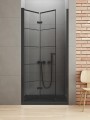 New Trendy NEW SOLEO BLACK Drzwi wnękowe składane 90 cm czarna krata lewe D-0283A