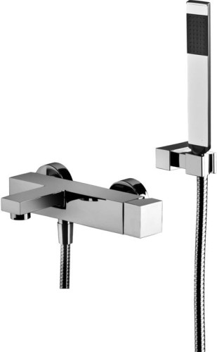 Paffoni ELLE bateria wannowa ścienna z zestawem natryskowym, kolor chrom, EL023CR