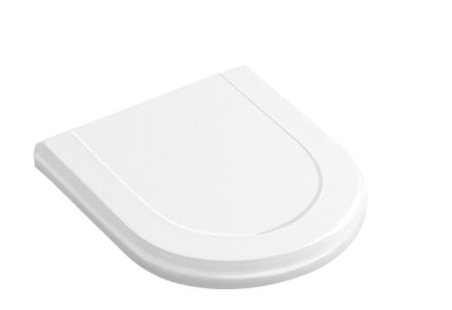 Deska WC Villeroy&Boch Hommage 8809S1R1 powłoka Ceramicplus, wolnoopadająca (Soft Close ) z opcją łatwego wypinania (Quick Release), zawiasy stal szlachetna, kolor biały
