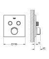 Grohe SmartControl bateria podtynkowa, 2 wyjścia wody, chrom 29148000