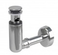Chromowany Syfon z czyszczonym korkiem klik-klak Prevex 1512004 Easy Clean, chrom