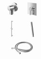 Kohlman Gixs zestaw prysznicowy podtynkowy z relingiem, chrom QW220GSP4