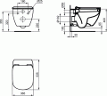 Ideal Standard Tesi Zestaw miska wisząca z deską wolnoopadającą Thin T007801+T352701