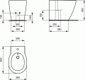 Bidet stojący Ideal Standard Connect E799501 545x360mm, kolor biały  - wymiary