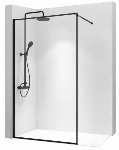 Ścianka walk-in Rea Bler 100 cm REA-K7634 profile kolor czarny