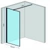 Ścianka walk-in Rea Bler Black 80 cm REA-K7637 profile kolor czarny