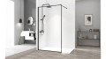 Ścianka walk-in Rea Bler Black 90 cm REA-K7638 profile kolor czarny