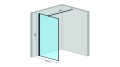 Ścianka walk-in Rea Bler Black 90 cm REA-K7638 profile kolor czarny