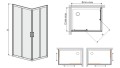 Kabina prostokątna, Sanplast KN/TX5b, 80x120x190 cm, 600-271-0210-38-401