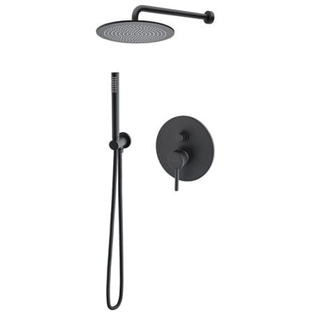 Giulini Giovanii Futuro Zestaw natryskowy podtynkowy z deszczownicą 20cm, czarny mat, 65ZES20/CZAR