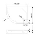 Brodzik asymetryczny New Trendy NEW MAXIMA lewy 120x85x17cm, B-0340