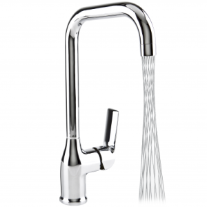 Valvex Aurora bateria kuchenna z perlatorem Mikado stojąca z dźwignią z boku, Chrom 2445157