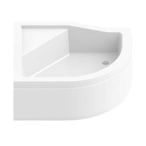 Brodzik asymetryczny New Trendy MAXIMA z podwyższonym siedziskiem lewy 100x80x38,5cm, B-0367