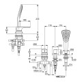 KLUDI AMEO Jednouchwytowa bateria wannowo-natryskowa DN 15, 3-otworowa, chrom 414480575