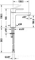 Duravit B.2 Bateria umywalkowa z korkiem automatycznym, chrom, B21020001010