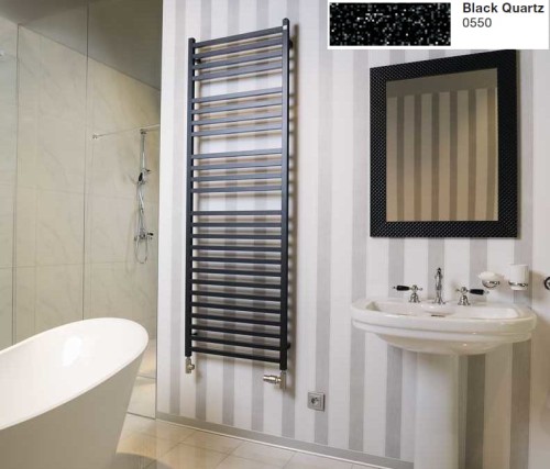 Grzejnik łazienkowy Zehnder Vision kolor Black Quartz QV-120-050/0550 o wymiarach 1176x500mm,