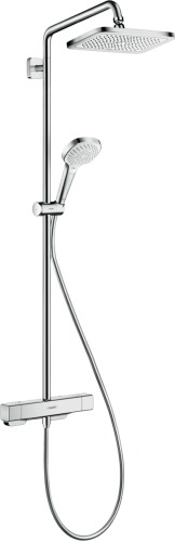 Natynkowy zestaw prysznicowy Hansgrohe Croma E 280 27630000 z deszczownicą i termostatem Ecostat E, chrom
