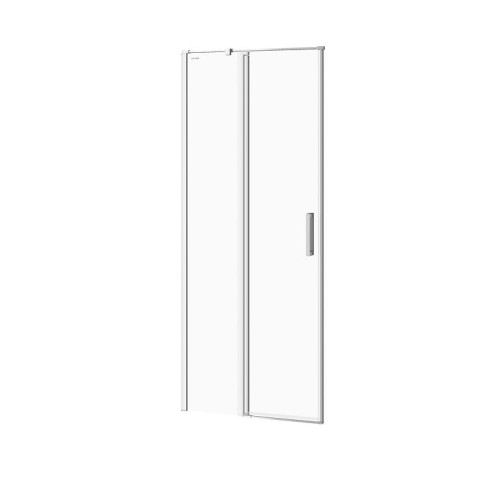Cersanit Moduo Drzwi prysznicowe uchylne 80x195 cm, lewe profile chrom szkło przejrzyste S162-003