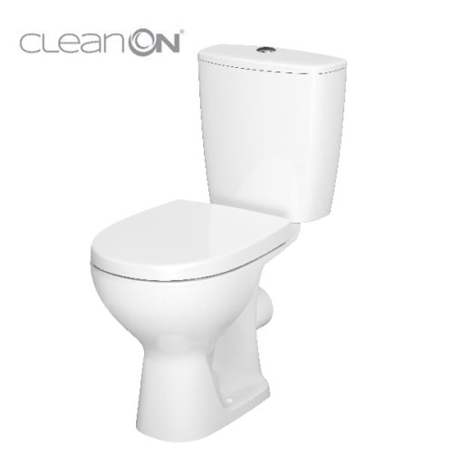 Kompakt WC Cersanit ARTECO NEW CleanOn K667-056 zestaw z deską wolnoopadającą (duroplast), kolor biały