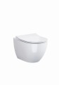Krótka Miska WC Cersanit Zen Zestaw miska WC wisząca CleanOn z deską wolnoopadającą białą S701-428