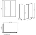 Cersanit Arteco Kabina prysznicowa przesuwna 100x80x190 cm szkło transparentne S157-011