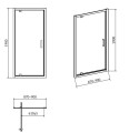 Cersanit Arteco Drzwi Pivot do kabiny prysznicowej 90x190 cm szkło transparentne S157-008