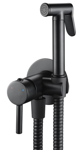 czarna bidetka Rea Loop Black bateria bidetowa podtynkowa, REA-B8978