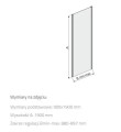 Sanplast TX ścianka dodatkowa SS0/TX5b-90-S sbGY 90cm, profile srebrny błysk szkło grafitowe 600-271-1320-38-501