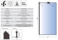 Rea Bler Black ścianka prysznicowa walk-in 120 cm, profile kolor czarny REA-K7631