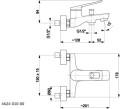 KFA Armatura Amazonit bateria wannowa ścienna chrom 4624-010-00