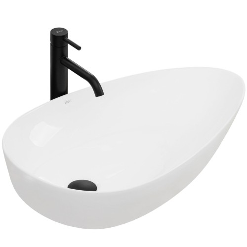 Rea Greta 65 umywalka nablatowa 65,5x13cm biała REA-U8537 - aranżacja