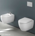 Cerastyle City Rimless miska WC podwieszana antracyt mat 019109-w97 - aranżacja