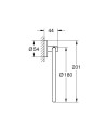 Grohe Essentials wieszak na ręcznik 18 cm okrągły chrom 40365001